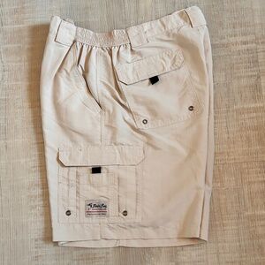 Bimini Bay Shorts Men 36 Khaki Nylon Cargo Fishing Outdoor Pockets Performance